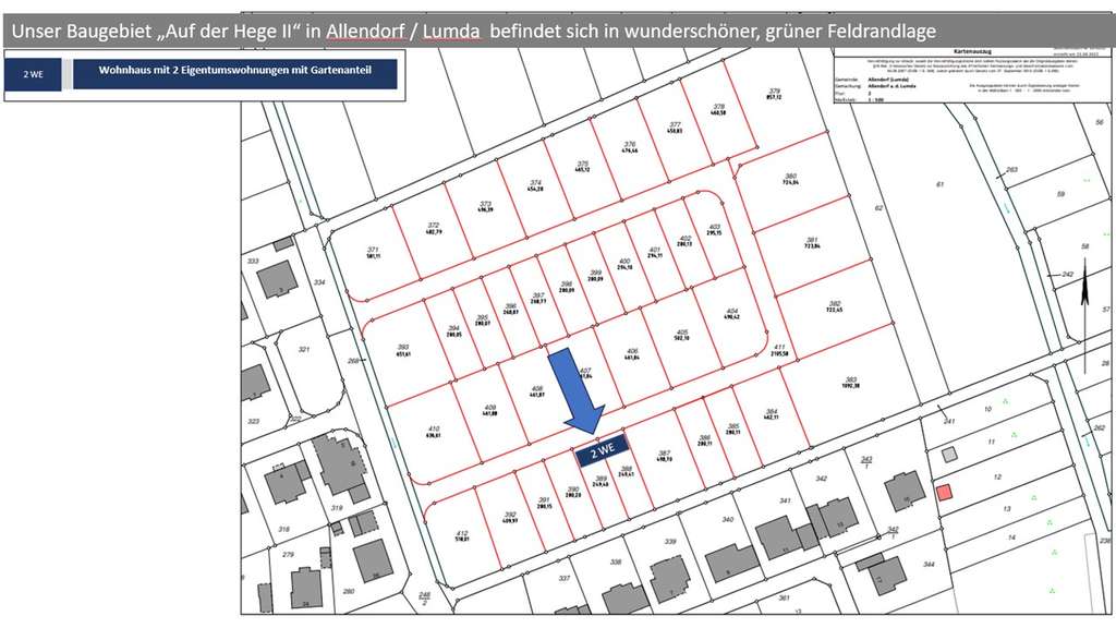 Immobilie in Allendorf (Lumda) - Wie ein eigenes Haus: Exklusive 4 Zimmer Designwohnung mit Garten im Neubaugebiet „Auf der Hege II“ - Bild 2