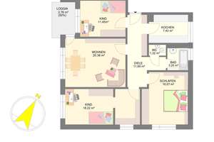 Gepflegte 4,5-Zimmer-Wohnung mit Südwest-Balkon, frei ab 01.07. – Die vollständige Adresse der Immobilie erhältst du vom Anbieter., 89075 Böfingen, Ulm – Vorschaubild 19