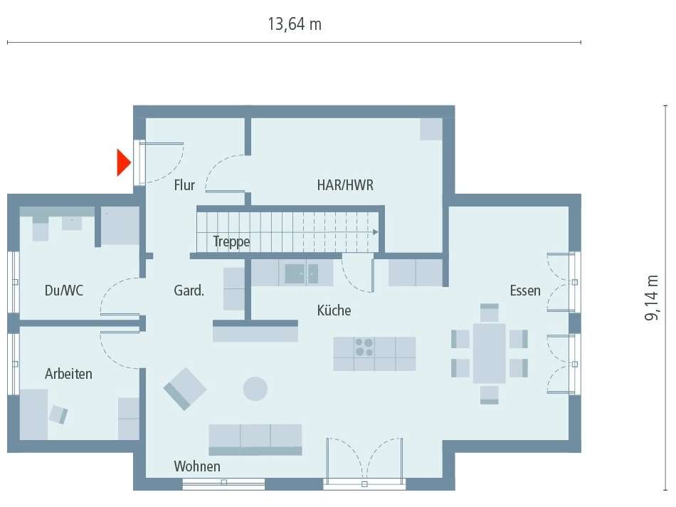 TownHouse 13-1 Satteldach EG