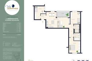 VIVA AGRIPPINA: 4 Zimmer, 103,35 m², Loggia im 1. OG – Wohnen nahe dem Rhein – Riehler Straße 88, 50668 Neustadt/Nord, Köln – Vorschaubild 2
