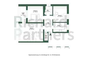 Moderne 3 Zimmer Eigentumswohnung mit Loggia in der grünen Waldsiedlung von Karlsruhe – 76139 Waldstadt, Karlsruhe – Vorschaubild 2