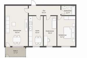 Ideal für Kapitalanleger & Selbstnutzer – Kompakte 3-Zimmer-Wohnung, nur 3 Gehminuten zur U-Bahn – Die vollständige Adresse der Immobilie erhältst du vom Anbieter., 81475 Fürstenried-West, München – Vorschaubild 9