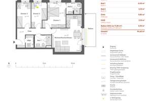 Wohnpreisschmelze: 634.500 EUR statt 675.000 EUR / Charmante 4-Zimmer-Wohnung mit ca. 95 m² – An der Filmfabrik 9 und 11, 12555 Köpenick, Berlin – Vorschaubild 8