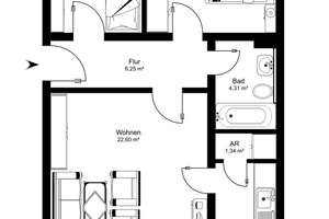 Licht, Lage, Balkon – charmante 3-Zimmer-Wohnung – Die vollständige Adresse der Immobilie erhältst du vom Anbieter., 21365 Adendorf – Vorschaubild 11