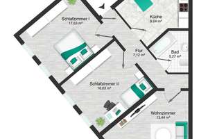 3-Zimmer-Wohnung | frisch renoviert | helle Räume | Buckau – Die vollständige Adresse der Immobilie erhältst du vom Anbieter., 39104 Buckau, Magdeburg – Vorschaubild 10
