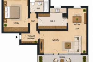 Modernisierte 2 Zimmer Wohnung mit Loggia und Tiefgaragenstellplatz – Die vollständige Adresse der Immobilie erhältst du vom Anbieter., 74081 Sontheim, Heilbronn – Vorschaubild 11