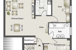 Ein Highlight in Köln-Zündorf! - Helle und moderne 3 Zimmer Wohnung an nette Leute zu vermieten – Comeniusweg 29, 51143 Zündorf, Köln – Vorschaubild 9