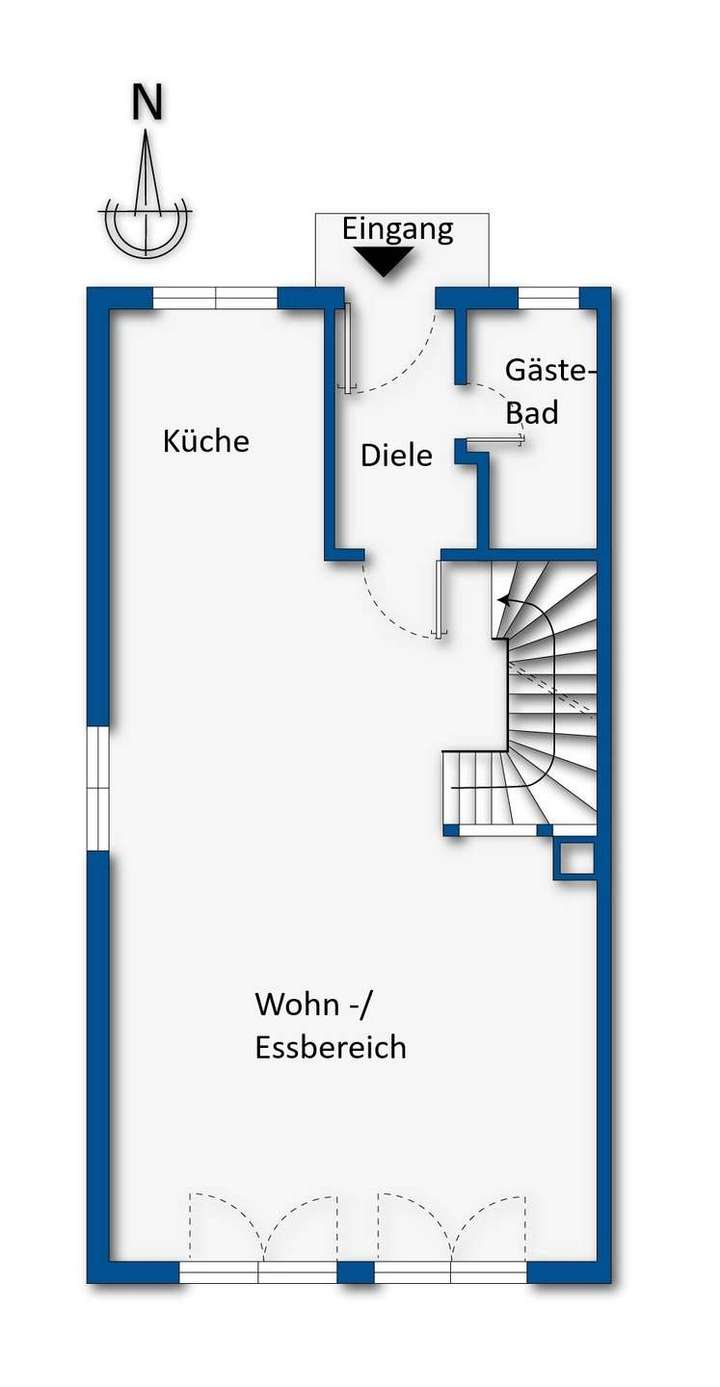 Grundrissskizze Erdgeschoss