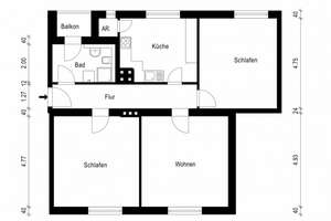 Gemütliche 3-Raum-Wohnung mit Dusche!  – Freiherr-vom-Stein-Straße 21, 39108 Stadtfeld Ost, Magdeburg – Vorschaubild 3