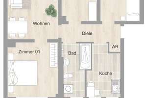 *** Moderne 3,5-Zi-Wohnung mit Balkon in beliebter Lage von Essen-Frohnhausen *** – Overrathstr. 19, 45144 Frohnhausen, Essen – Vorschaubild 12