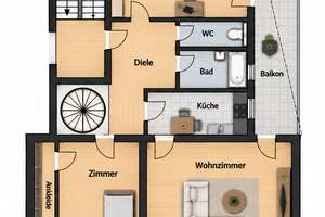 Großzügige 4-Zimmer Maisonette Wohnung mit Loggia – 70599 Plieningen (Ortsteil), Stuttgart – Vorschaubild 14