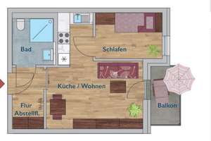 Arnsdorf bei Dresden - 2 Raumwohnung im Erstbezug mit Parkett, Balkon und Einbauküche – Quohrener Str. 11c, 1324 Bühlau/Weißer Hirsch, Dresden – Vorschaubild 8