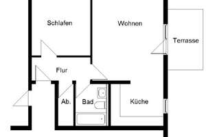 Lichtdurchflutete 2-Zimmer Wohnung mit Terrasse in Ruhiger Lage