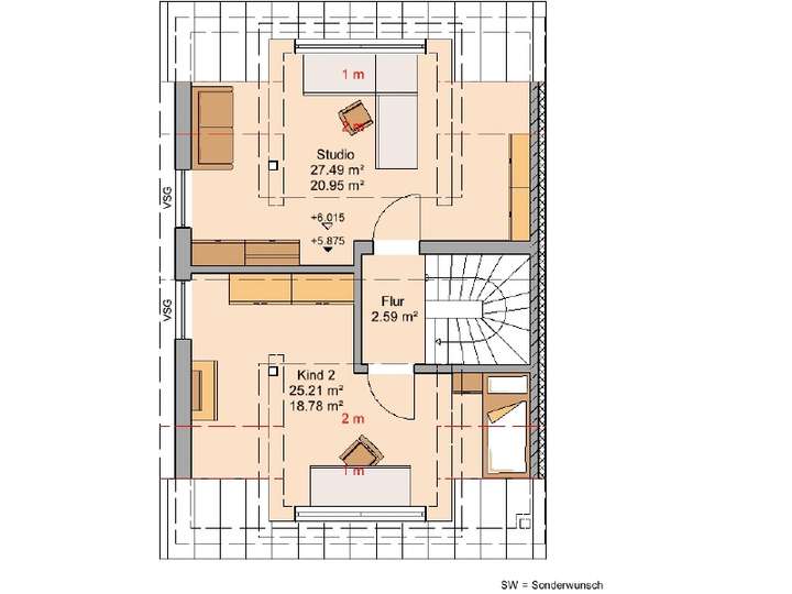 Grundriss Dachgeschoss 