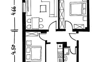 Helle 3 Zimmer Etagenwohnung mit Balkon, direkt am Park, teilmöbliert  – Die vollständige Adresse der Immobilie erhältst du vom Anbieter., 40591 Holthausen, Düsseldorf – Vorschaubild 13
