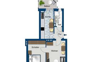 Deine neue Wohnung mit sanierten Badezimmer! – Mehringstr. 19, 39114 Cracau, Magdeburg – Vorschaubild 2
