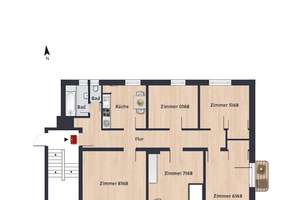 Zimmer 16,88 m² innerhalb einer 5er-WG // 1.OG rechts – Kleiststr. 6, 38440 Stadtmitte (Ortsteil), Wolfsburg – Vorschaubild 9