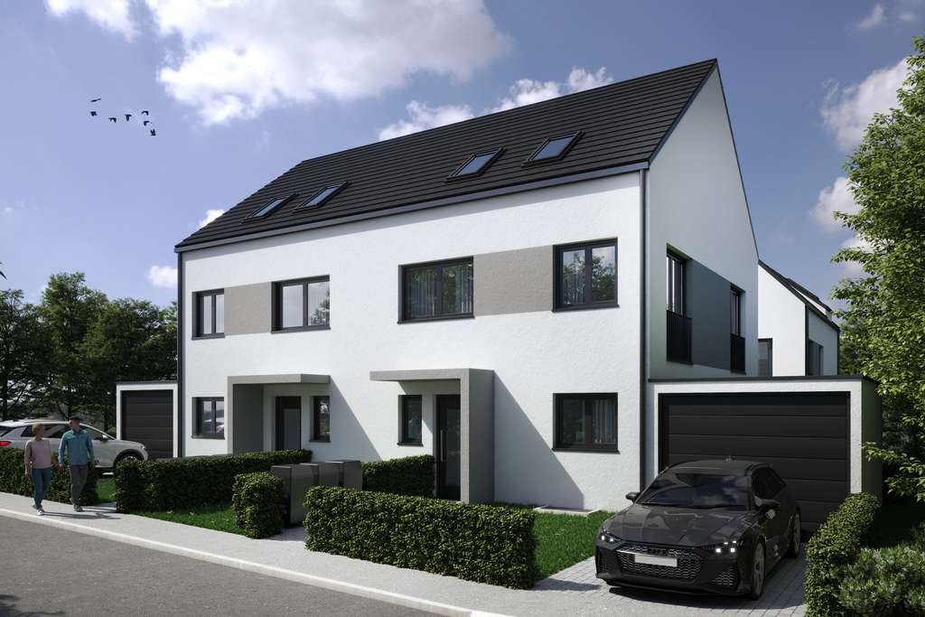 Immobilie in Bad Vilbel - Rohbau-Doppelhaushälfte – Gestalten Sie Ihr Zuhause nach Ihren Vorstellungen - Bild 1