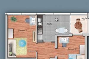 *Vermittlung NUR an Studenten* 2-Zimmer-Wohnung im ParkTower mit EBK ab 01.10.2026 – Ludwig-Erhard-Allee 32, 76131 Südstadt, Karlsruhe – Vorschaubild 3