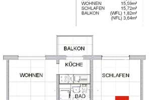 Neue Mieter*in gesucht: Gemütliche 2-Raumwohnung mit Dusche und Balkon! – Niederseidewitzer Weg 16, 1257 Leuben (Stadtteil), Dresden – Vorschaubild 2