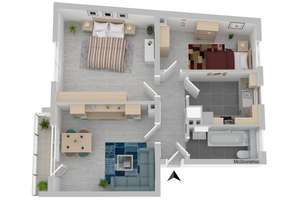 Hier wohnen Sie im Grünen! Schöne Etagenwohnung mit Balkon auf Eilperfeld – Hohlestr. 81, 58091 Eilpe, Hagen – Vorschaubild 2