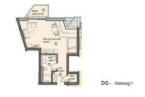Wohnung 07 | 1,5 Zimmer | 43 m²