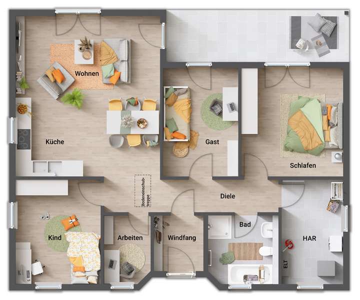 Winkelbungalow 108