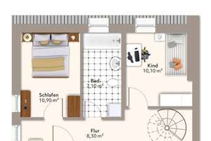 Helle Maisonette-Wohnung mit Dachterrasse – An der Enckekaserne 23, 39110 Stadtfeld West, Magdeburg – Vorschaubild 14