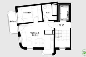 Helle 2-Zimmer-Wohnung mit Einbauküche und Balkon in Südlage – Dieskaustraße 74, 4229 Kleinzschocher, Leipzig – Vorschaubild 6