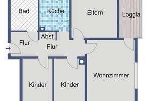 Familienfreundliche 4-Zimmer-Wohnung mit Balkon und Waschmaschinenanschluss in der Wohnung – Einhardstraße 39, 36039 Fulda – Vorschaubild 12