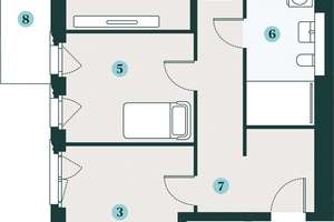 Moderne 3-Zimmer-Wohnung mit idealer Größe für Paare – Schützenplatz 8, 1067 Wilsdruffer Vorstadt/Seevorstadt-West, Dresden – Vorschaubild 2