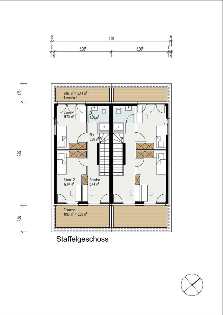 DH_Grundriss Staffelgeschoss