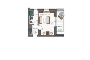 MS-Albachten: Helles 1-Raum-Appartement, ca. 30 m² – Dülmener Straße 14, 48163 Albachten, Münster – Vorschaubild 2