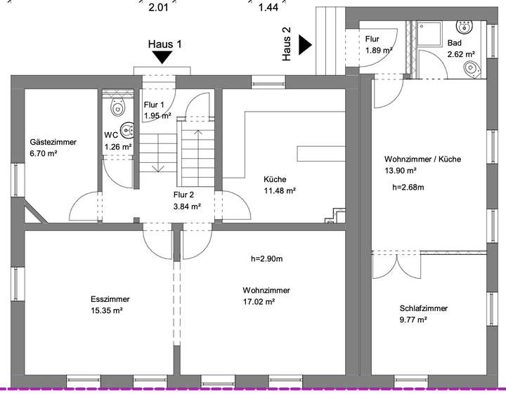 EG Haupt- + Nebenhaus