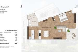 Ruhige Neubauwohnung mit Balkon im Kö-Karree - nur 80m von der Königsallee entfernt – Talstraße 11, 40217 Friedrichstadt, Düsseldorf – Vorschaubild 5