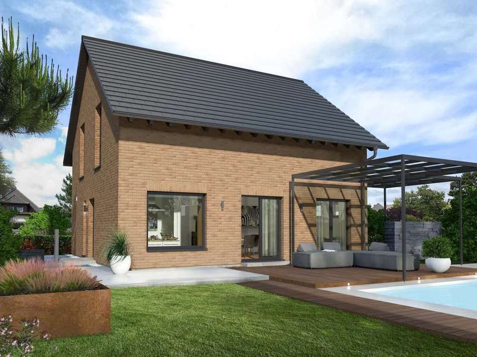 Ansicht Garten Klinker