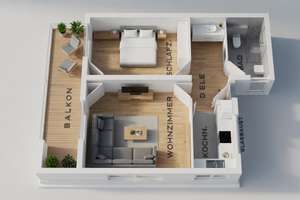 2 Zimmer Wohnung mit großem Balkon in Berlin Westend – Rognitzstr 17, 14059 Westend, Berlin – Vorschaubild 2