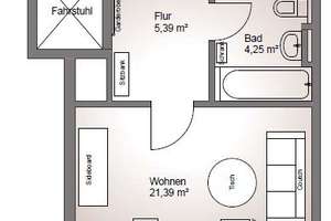 24967 Möbliert/Furnished HomeCompany Dresden 2-Zimmer Apartment mit Balkon in Dresden - Radeberge... – Die vollständige Adresse der Immobilie erhältst du vom Anbieter., 1099 Radeberger Vorstadt, Dresden – Vorschaubild 13