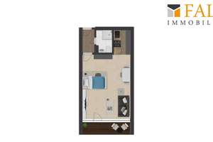 Helles 1-Zimmer-Apartment mit großem Südwestbalkon in Köln-Sülz – Erbbaurecht – 50939 Sülz, Köln – Vorschaubild 8