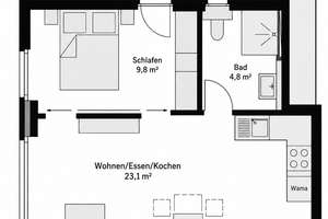 Neubau-Erstbezug – mehrere exklusive 2- bis 3-Zimmer-Wohnungen im 1. Obergeschoss in Rahlstedt – Die vollständige Adresse der Immobilie erhältst du vom Anbieter., 22145 Rahlstedt, Hamburg – Vorschaubild 7