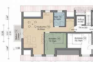 2-ZKB-DG-Wohnung in ruhiger Lage! Aufzug - Westbalkon - Wallbox Vorbereitung - KfW Effizienzhaus! – Die vollständige Adresse der Immobilie erhältst du vom Anbieter., 85051 Südwest, Ingolstadt – Vorschaubild 11