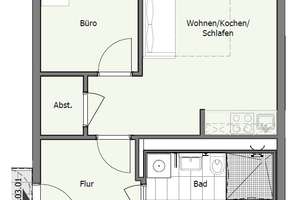 Neubau // Erstbezug // 1,5-Zimmer // Balkon // Einbauküche – Hagedornstraße 92, 12487 Johannisthal, Berlin – Vorschaubild 1