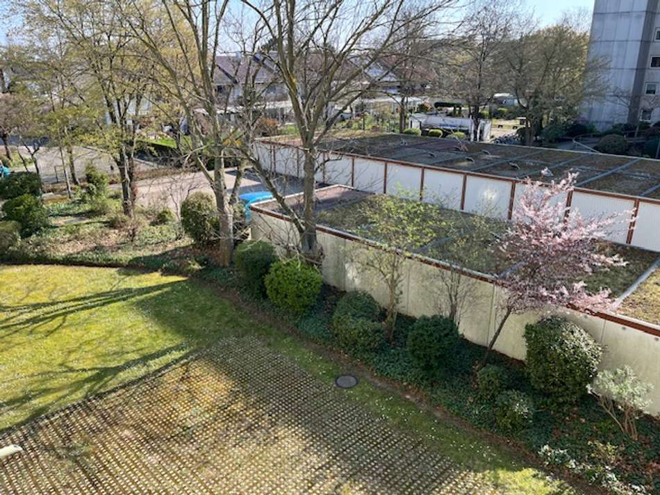 Grüne Gartenanlage am Haus