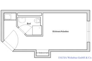 FÜR STUDENTEN/ Pendler:  Apartment im EG mit Pantryküche & Duschbad.