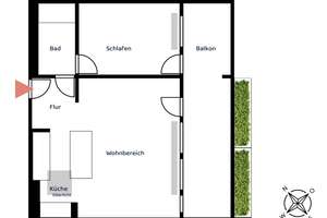 2 Zimmer Eigentum im Herzogpark/Bogenhausen – direkt an der Isar inkl. Balkon – Die vollständige Adresse der Immobilie erhältst du vom Anbieter., 81925 Herzogpark, München – Vorschaubild 5
