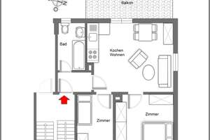 3-Zi.-Whg. mit Mansardenzimmer in FR-St. Georgen, vermietet – 79111 Sankt Georgen-Nord, Freiburg im Breisgau – Vorschaubild 12