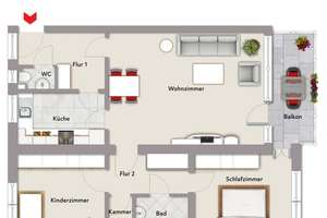 3 Zimmer mit Balkon & grünem Weitblick in Nürnberg/ Gartenstadt! – Die vollständige Adresse der Immobilie erhältst du vom Anbieter., 90469 Gartenstadt, Nürnberg – Vorschaubild 14