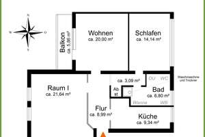 Großzügig. Freundlich. Praktisch. 3- bis 4-Zimmer Eigentumswohnung in Göggingen mit TGSTPL  + Keller – Die vollständige Adresse der Immobilie erhältst du vom Anbieter., 86199 Göggingen-Süd, Augsburg – Vorschaubild 15