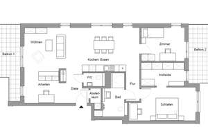 NEUBAU • Aachen-Laurensberg - ca. 117 m² gr. 3-Zi-Wohnung mit 2 Balkonen • Aufzug • moderne Ausstatt – Die vollständige Adresse der Immobilie erhältst du vom Anbieter., 52072 Laurensberg (Statistischer Bezirk), Aachen – Vorschaubild 10