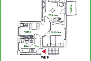 Sehr schöne 2-Raum-Whg (ca. 60 m²) mit Fensterbad, W-Balkon und Stellplatz – Sachsenring 23, 9127 Gablenz, Chemnitz – Vorschaubild 5